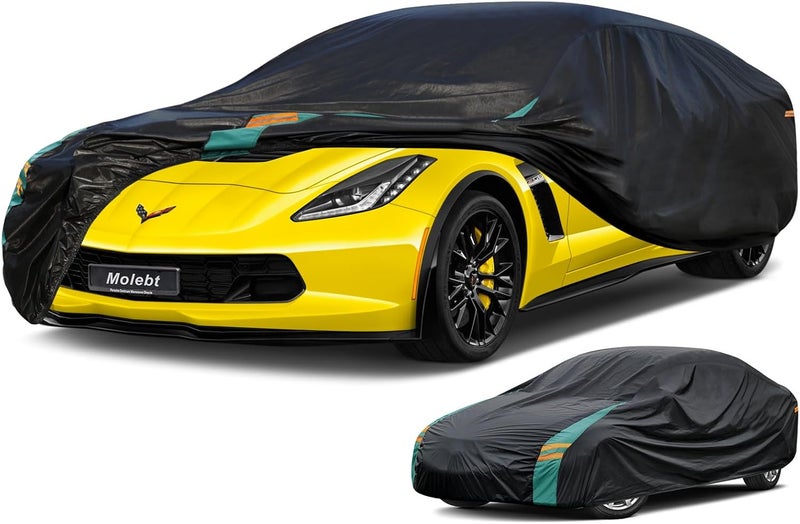 Molebt Coupe Car Cover Custom Fit for Chevrolet Corvette C4 C5 C6 C7 C8 Coupe(1963-2025), Waterproof All Weather for Automobiles, Outdoor Full Cover with Windproof Clip Straps. - Image 1
